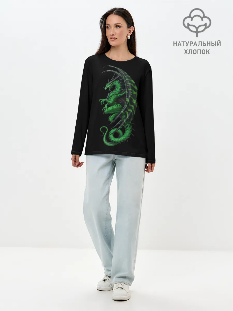 Лонгслив женский. Хлопок / Green Dragon