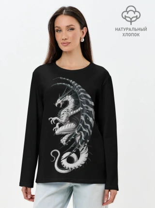 Лонгслив женский. Хлопок / White Dragon