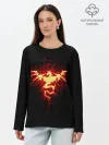 Лонгслив женский. Хлопок / Огненный Дракон