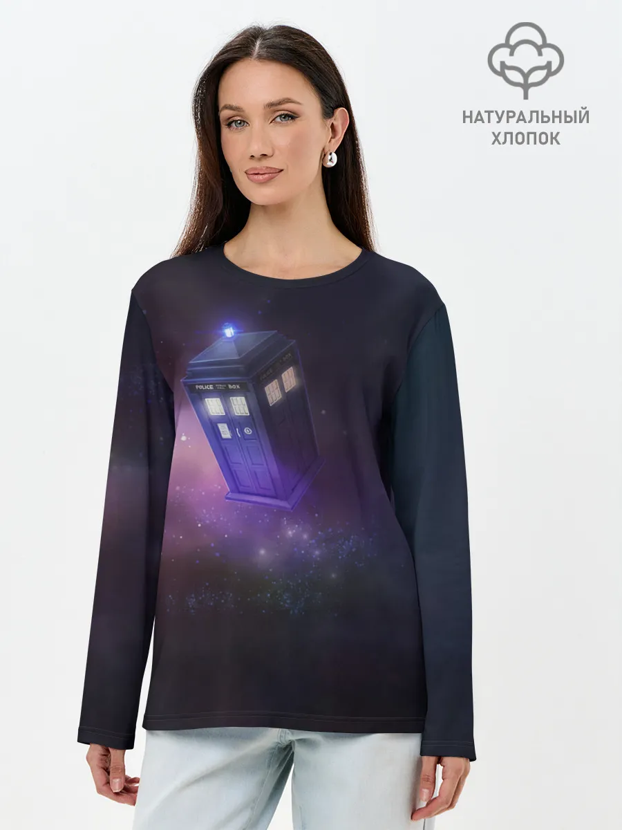 Лонгслив женский. Хлопок / TARDIS