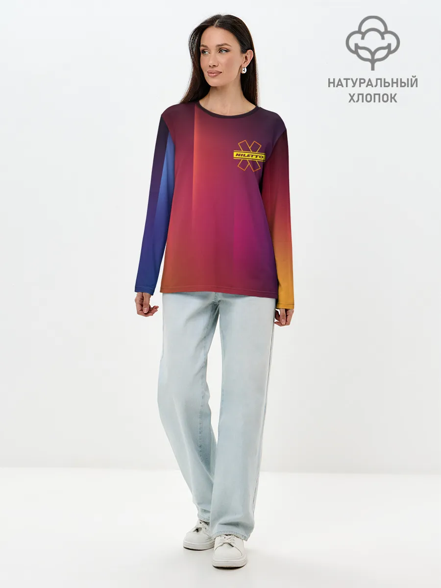 Лонгслив женский. Хлопок / NILETTO LOGO | НИЛЕТТО ЛОГО