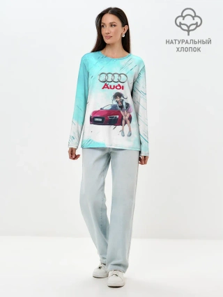 Лонгслив женский. Хлопок / Ауди