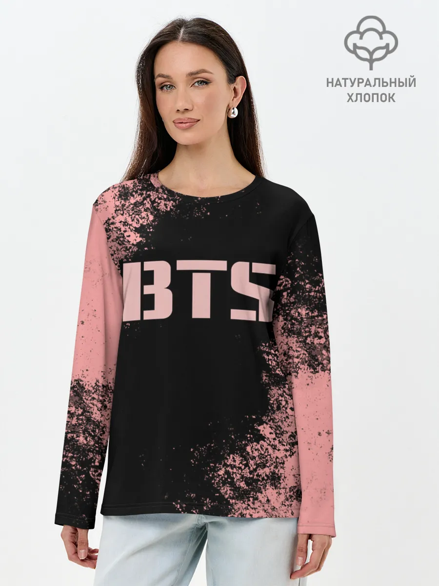 Лонгслив женский. Хлопок / BTS