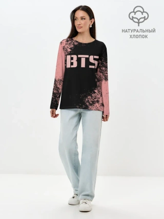 Лонгслив женский. Хлопок / BTS