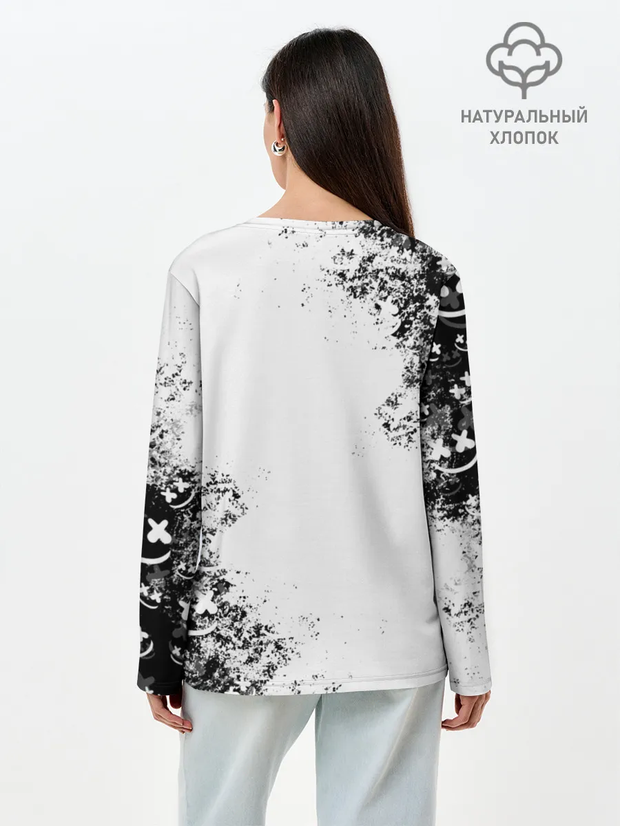 Лонгслив женский. Хлопок / Fortnite & Marshmello