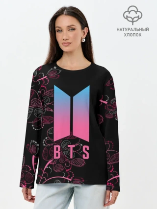 Лонгслив женский. Хлопок / BTS