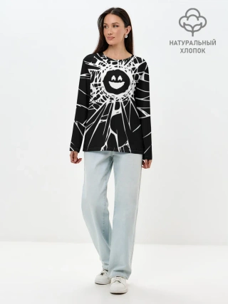 Лонгслив женский. Хлопок / BLACK MIRROR
