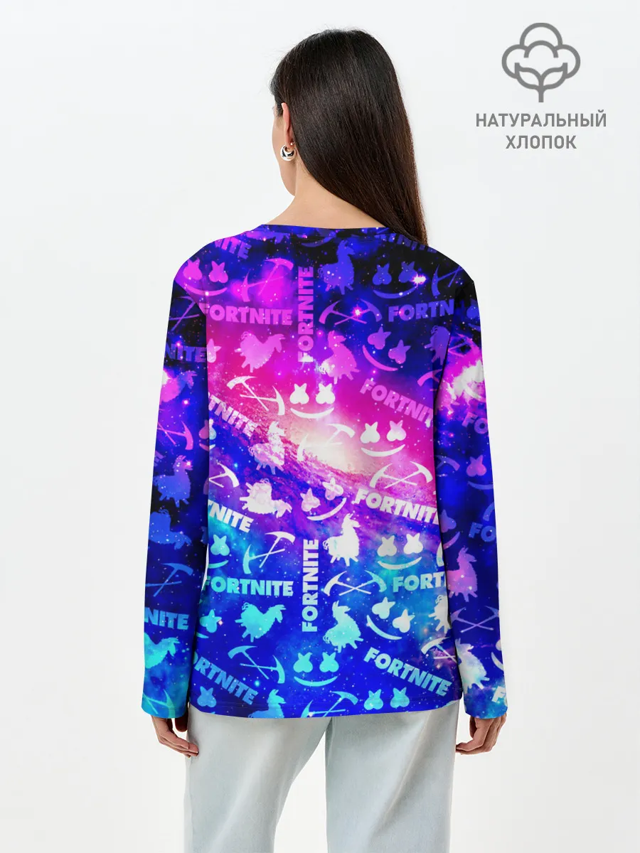 Лонгслив женский. Хлопок / FORTNITE&MARSMELLO COSMO