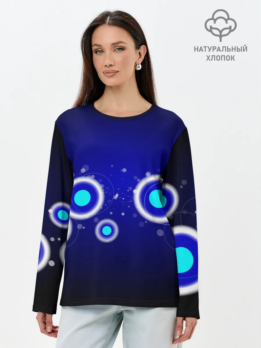 Лонгслив женский. Хлопок / Молекулы
