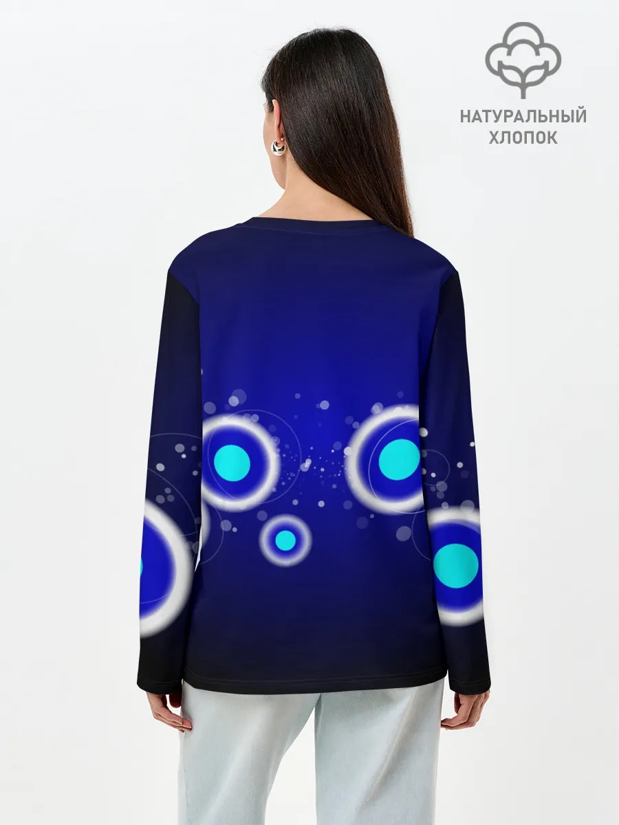 Лонгслив женский. Хлопок / Молекулы
