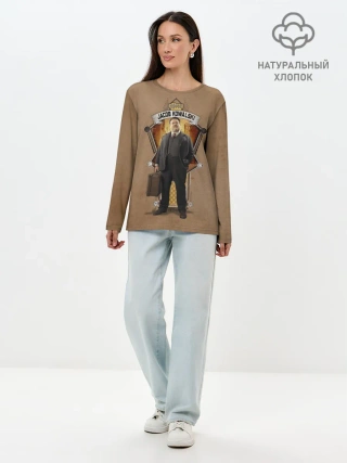 Лонгслив женский. Хлопок / Jacob Kowalski