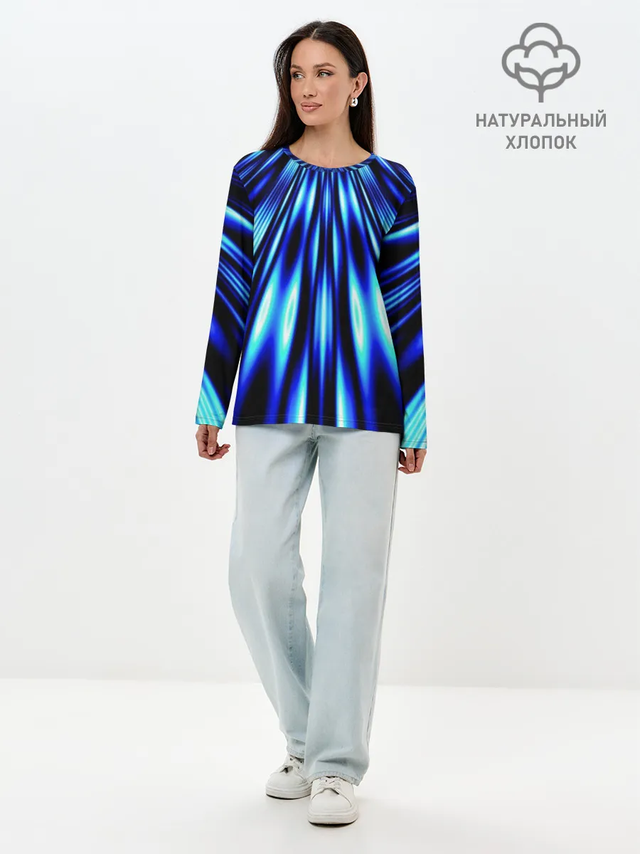 Лонгслив женский. Хлопок / Световые Лучи