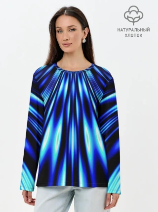 Лонгслив женский. Хлопок / Световые Лучи