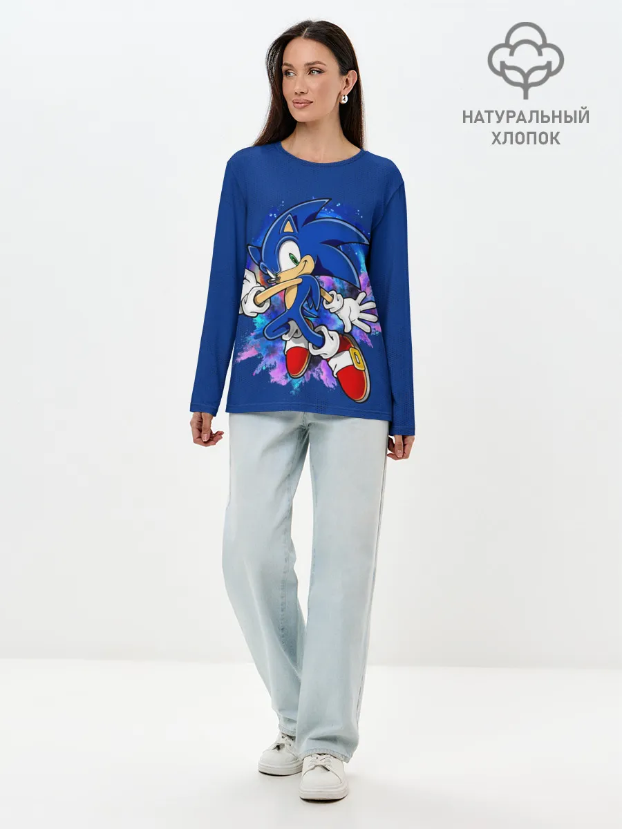 Лонгслив женский. Хлопок / Sonic