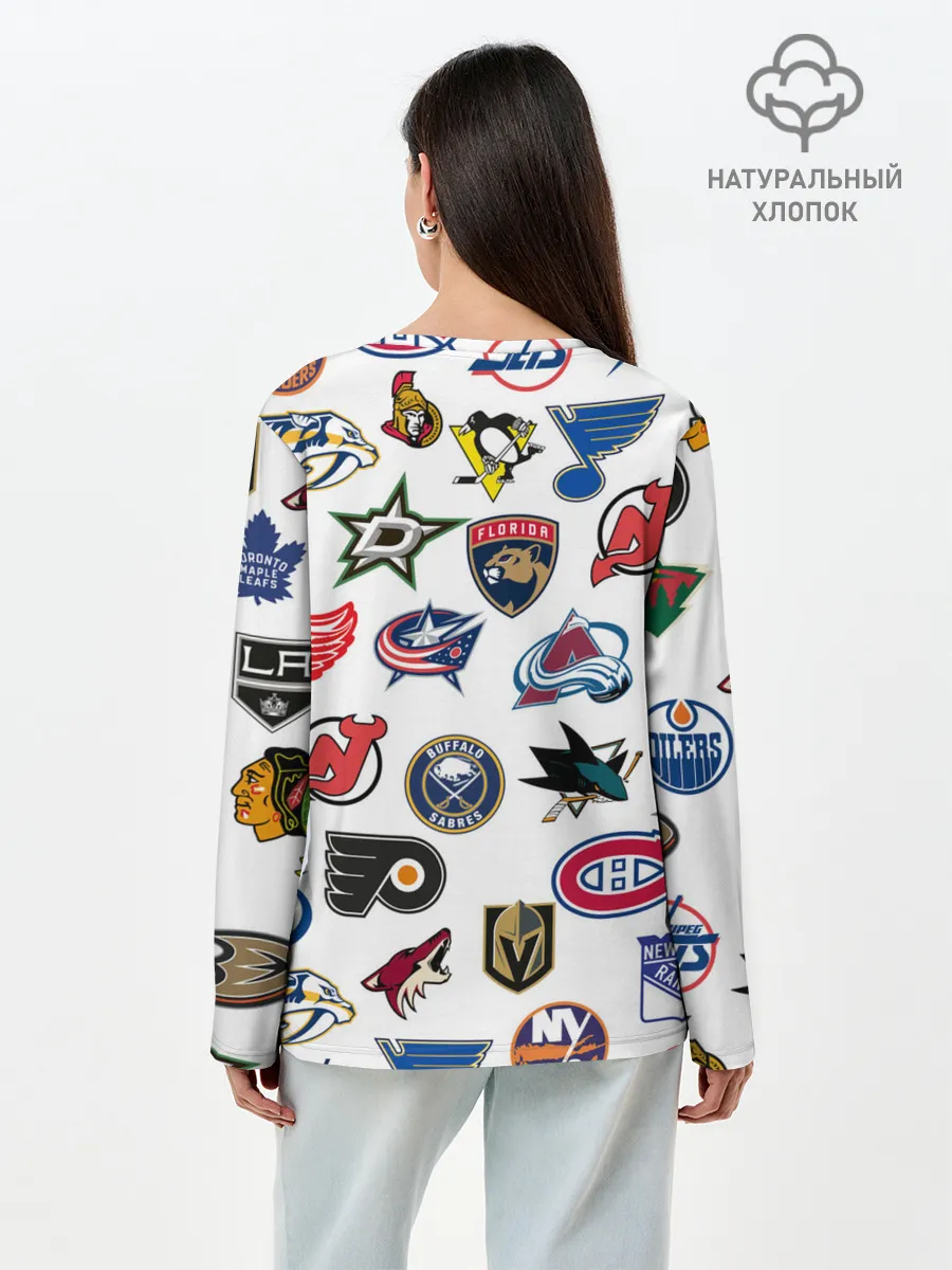 Лонгслив женский. Хлопок / NHL PATTERN