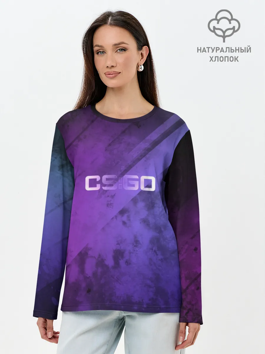 Лонгслив женский. Хлопок / CSGO