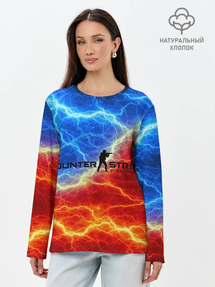 Лонгслив женский. Хлопок / CSGO