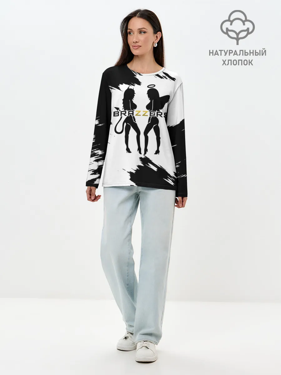 Лонгслив женский. Хлопок / Brazzers