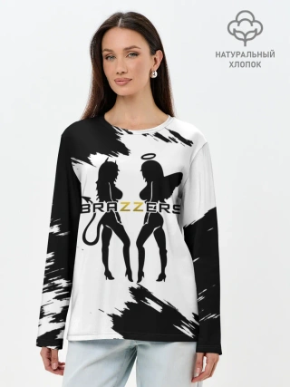 Лонгслив женский. Хлопок / Brazzers