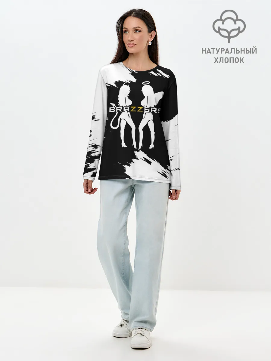 Лонгслив женский. Хлопок / Brazzers