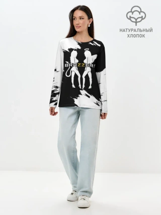 Лонгслив женский. Хлопок / Brazzers