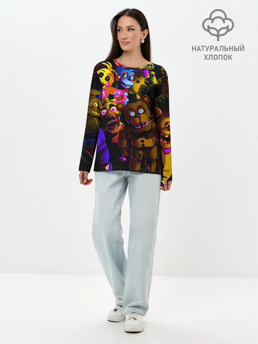 Лонгслив женский. Хлопок / Five Nights At Freddys