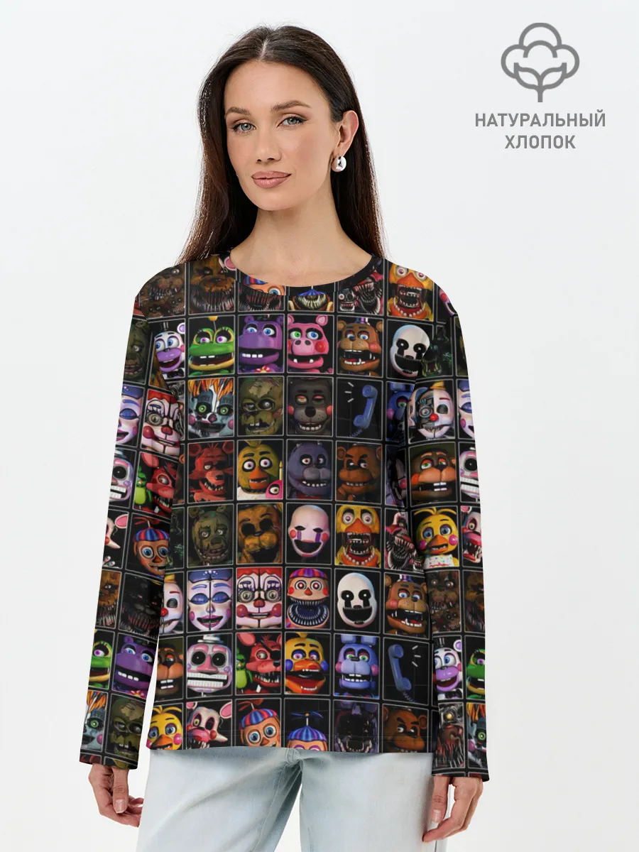 Лонгслив женский. Хлопок / Five Nights At Freddys