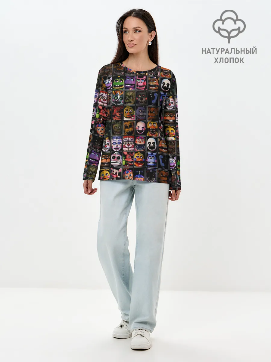 Лонгслив женский. Хлопок / Five Nights At Freddys