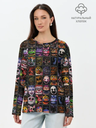 Лонгслив женский. Хлопок / Five Nights At Freddys