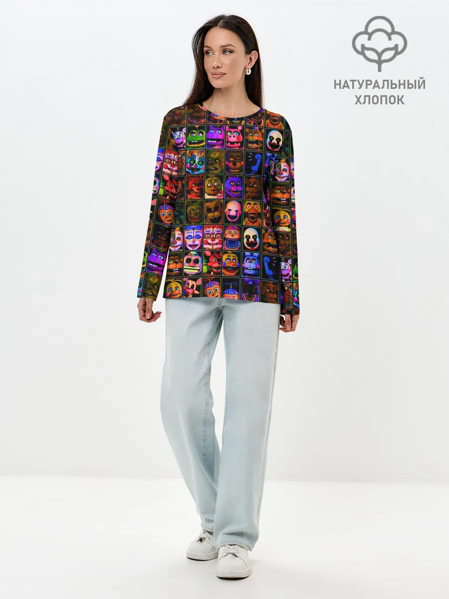 Лонгслив женский. Хлопок / Five Nights At Freddys