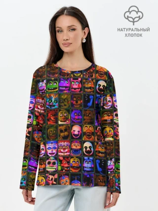 Лонгслив женский. Хлопок / Five Nights At Freddys