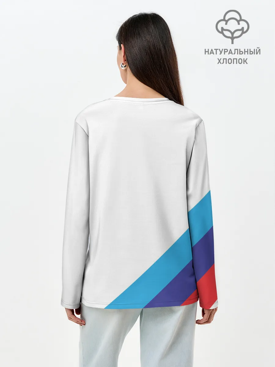 Лонгслив женский. Хлопок / BMW NEW LOGO