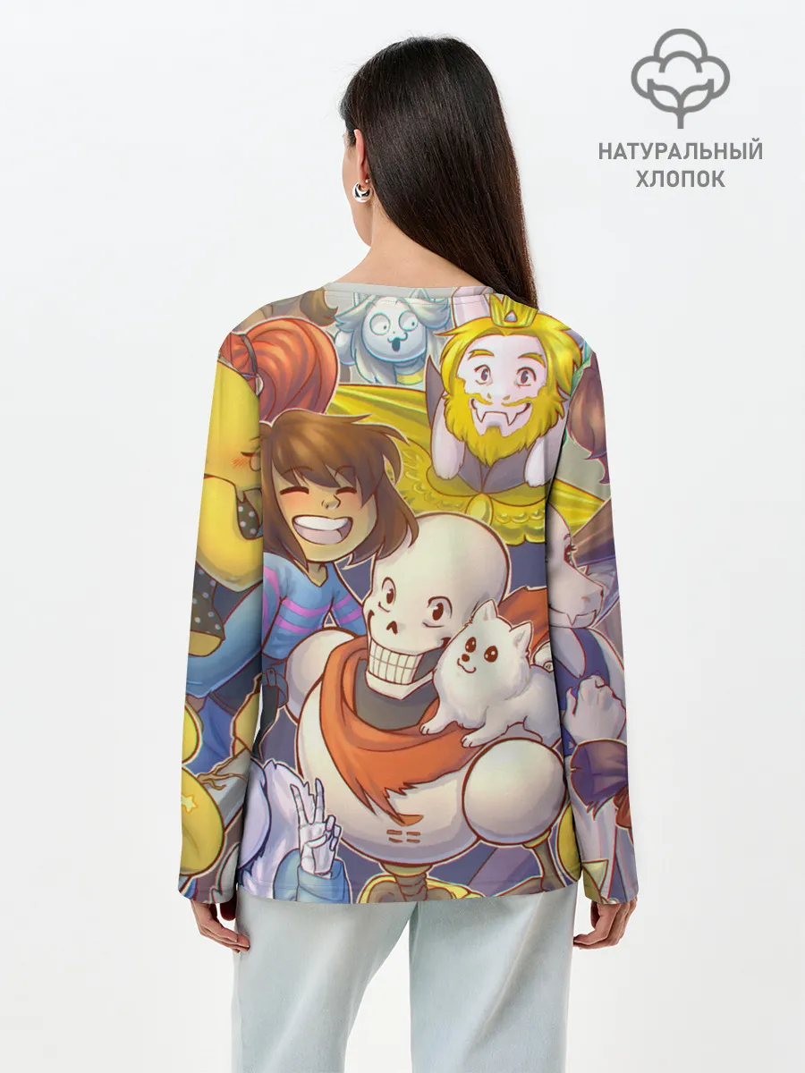 Лонгслив женский. Хлопок / UNDERTALE