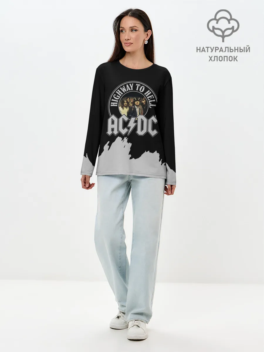 Лонгслив женский. Хлопок / AC/DC