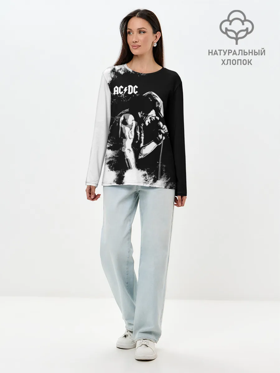 Лонгслив женский. Хлопок / AC/DC