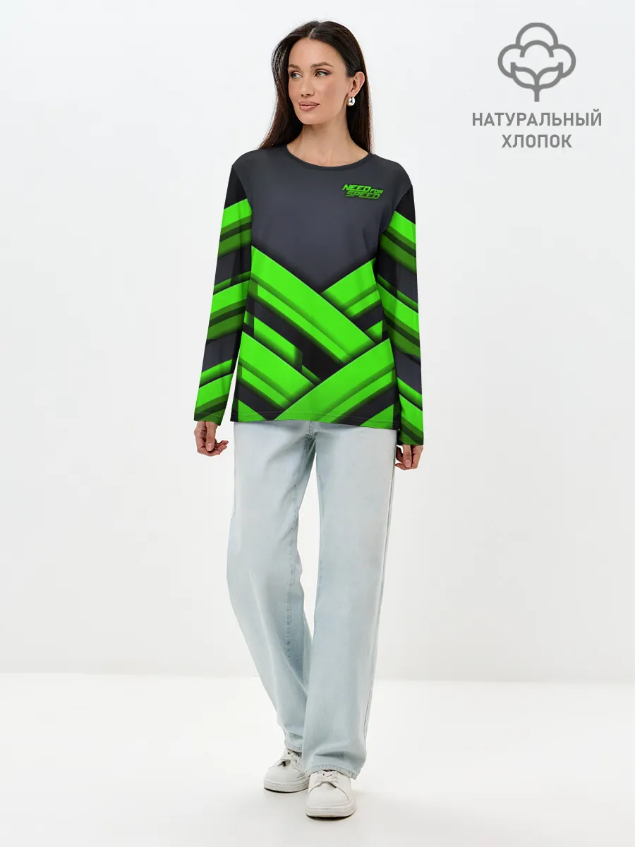 Лонгслив женский. Хлопок / Need for Speed