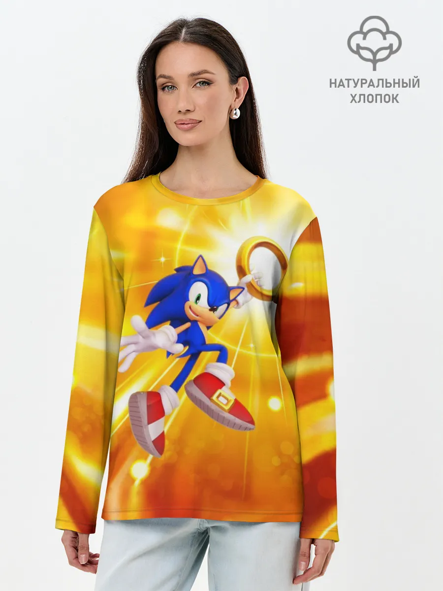 Лонгслив женский. Хлопок / Sonic