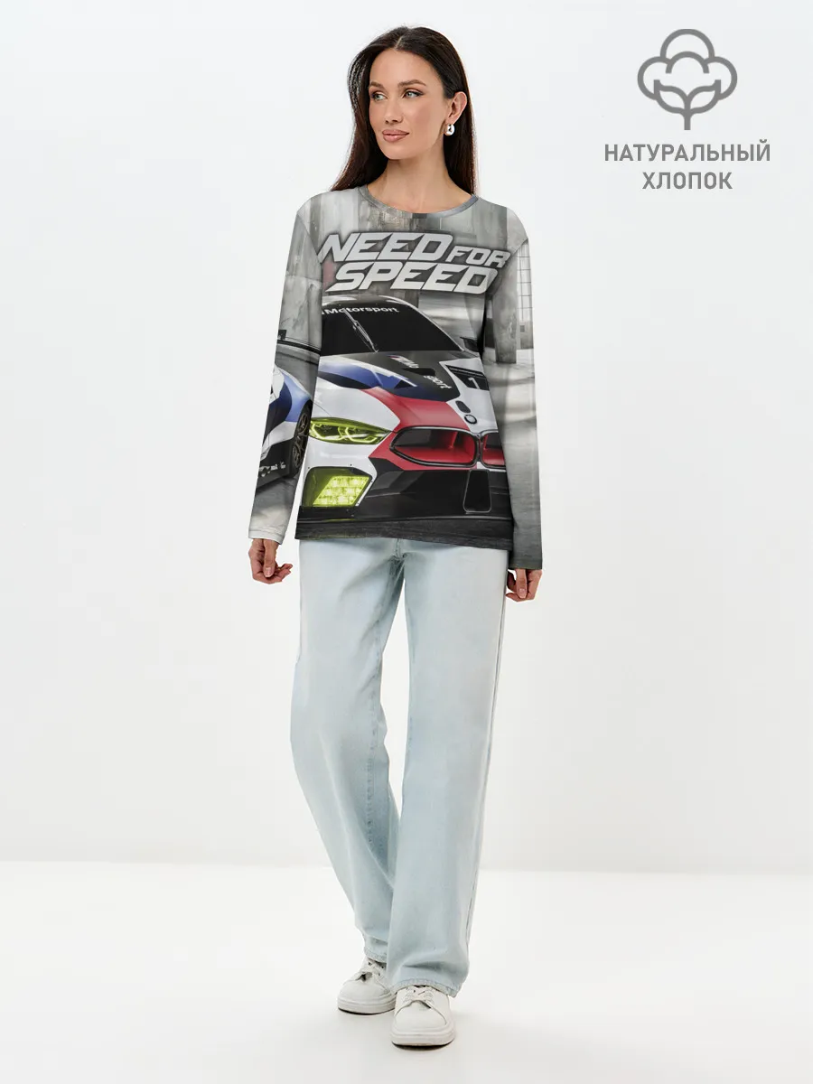 Лонгслив женский. Хлопок / Need for Speed