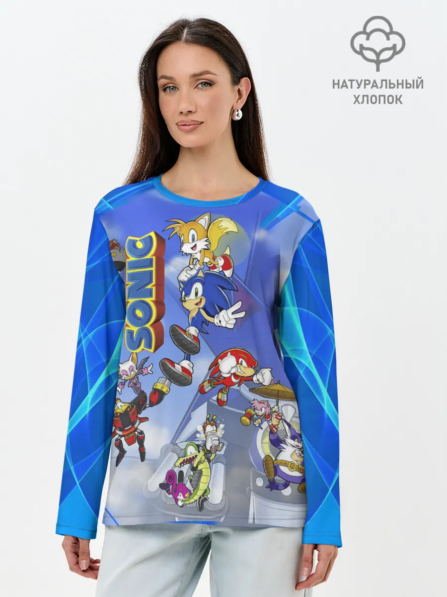 Лонгслив женский. Хлопок / Sonic