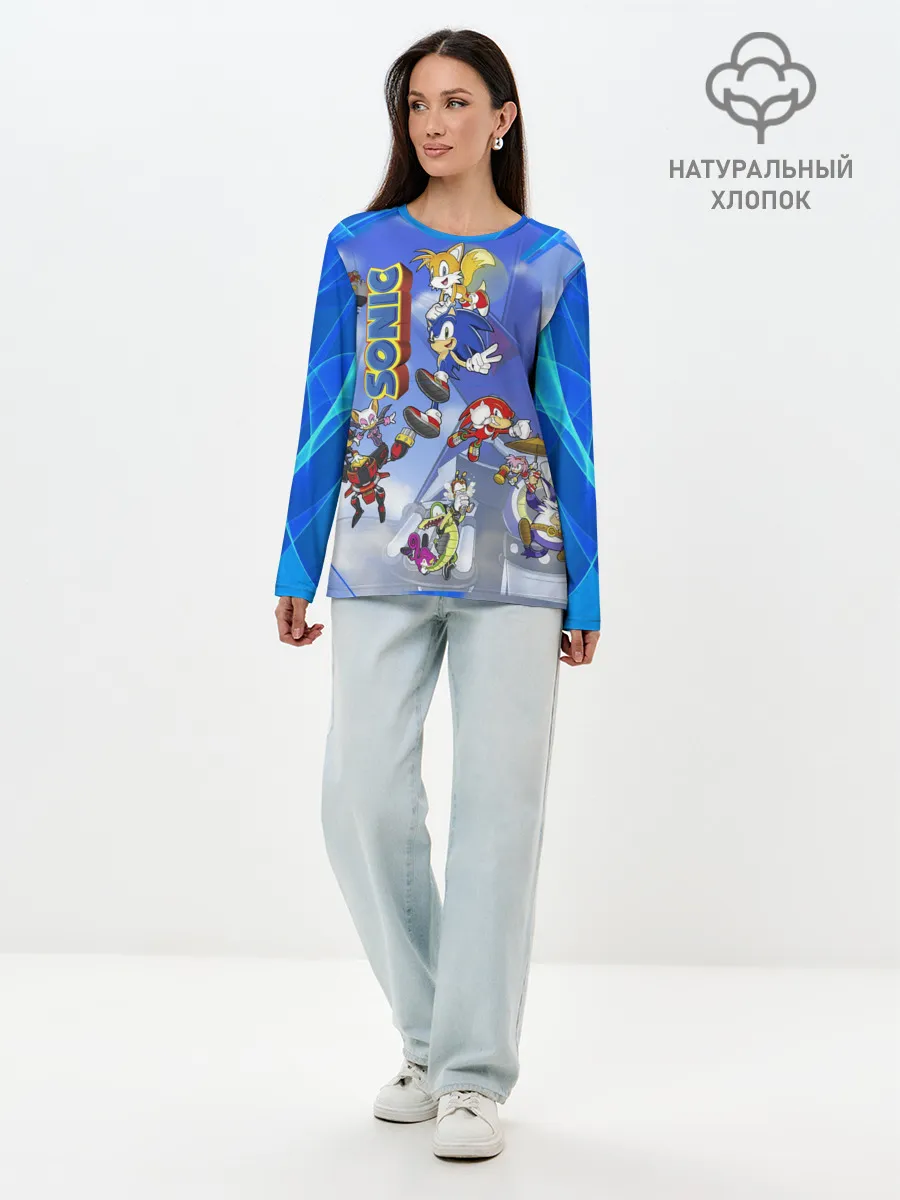 Лонгслив женский. Хлопок / Sonic