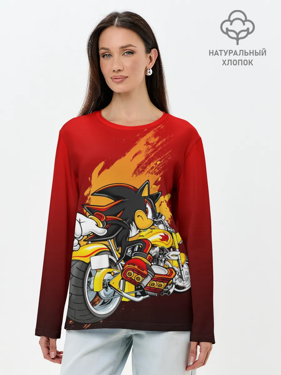 Лонгслив женский. Хлопок / Ёж Шедоу