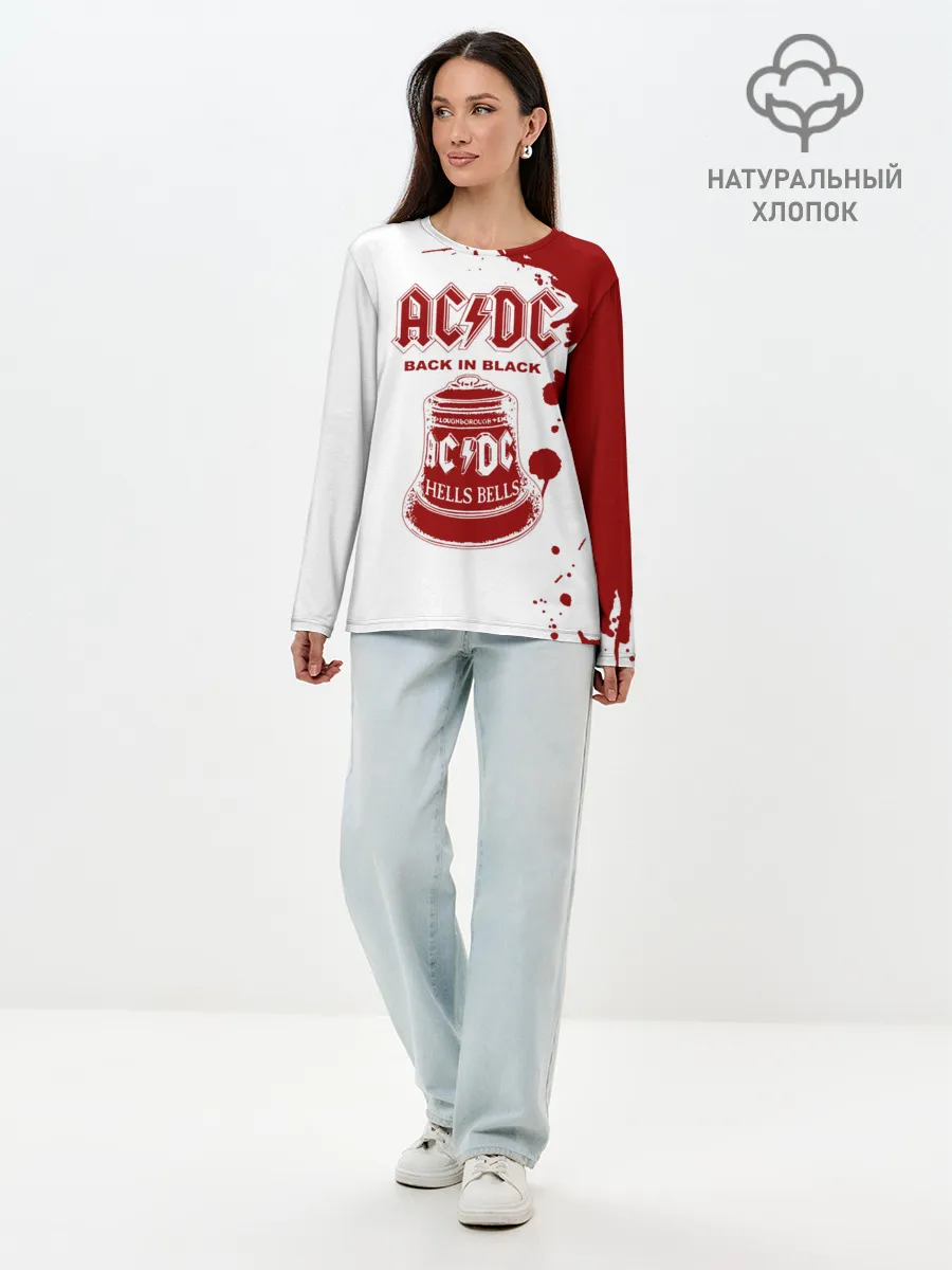 Лонгслив женский. Хлопок / AC/DC Back in Black