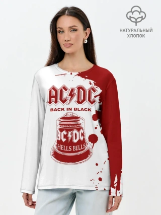 Лонгслив женский. Хлопок / AC/DC Back in Black