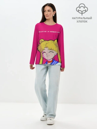 Лонгслив женский. Хлопок / EXISTING IS EXHAUSTING