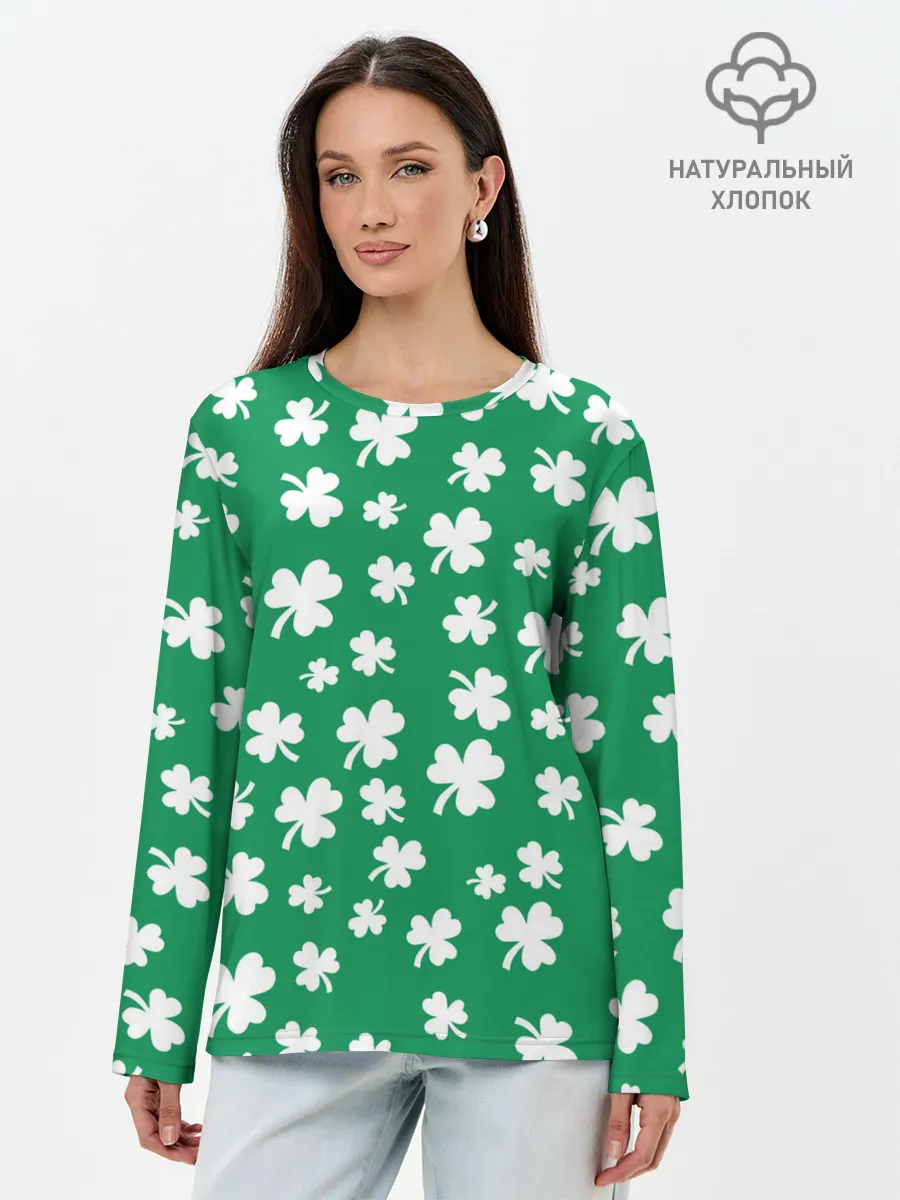 Лонгслив женский. Хлопок / ДЕНЬ СВЯТОГО ПАТРИКА | ST. PATRICKS DAY