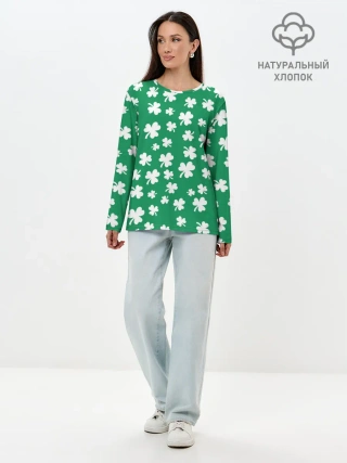 Лонгслив женский. Хлопок / ДЕНЬ СВЯТОГО ПАТРИКА | ST. PATRICKS DAY