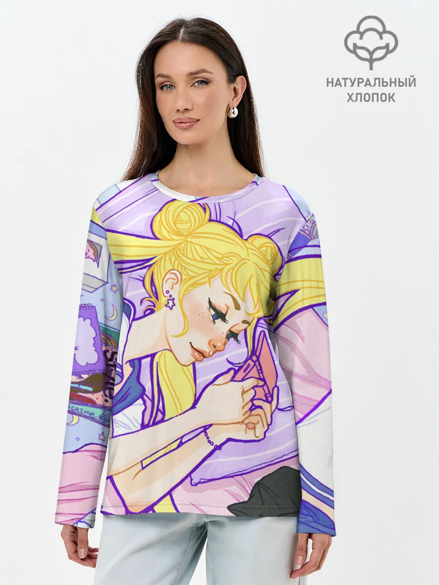 Лонгслив женский. Хлопок / СЕЙЛОР МУН