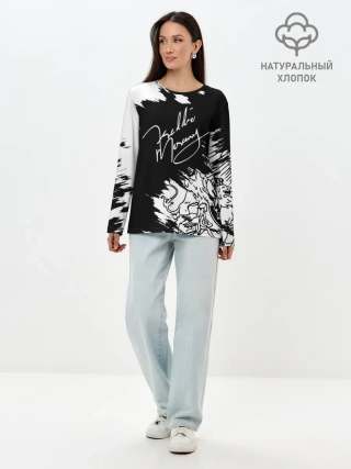 Лонгслив женский. Хлопок / Автограф Фредди Меркьюри