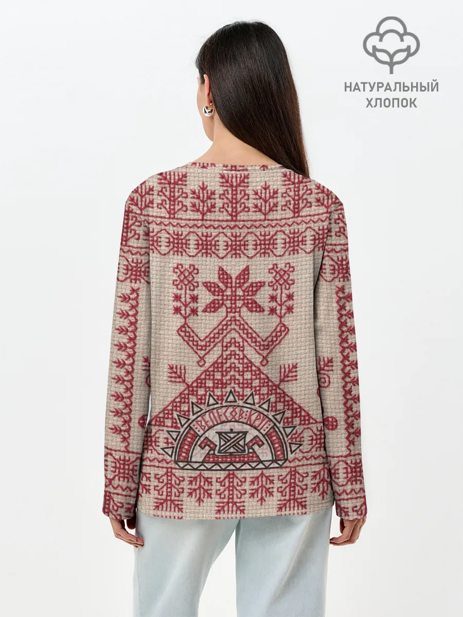 Лонгслив женский. Хлопок / Макошь Богиня Судьбы