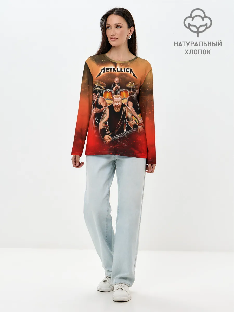 Лонгслив женский. Хлопок / Metallica